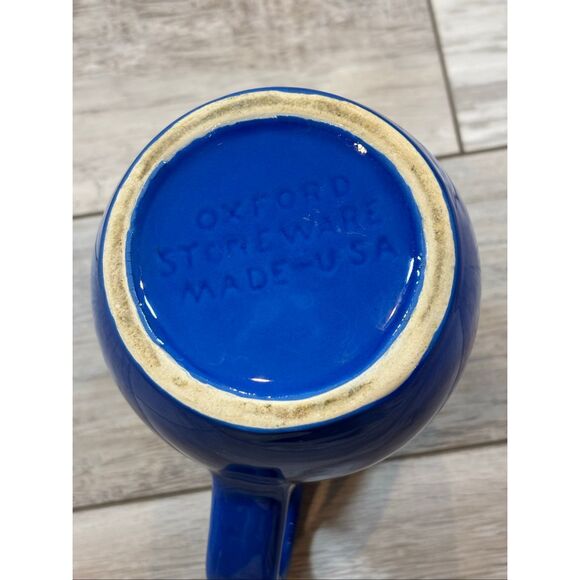 Vintage Blue Oxford Stoneware Pitcher - Picture 10 of 10